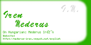 iren mederus business card